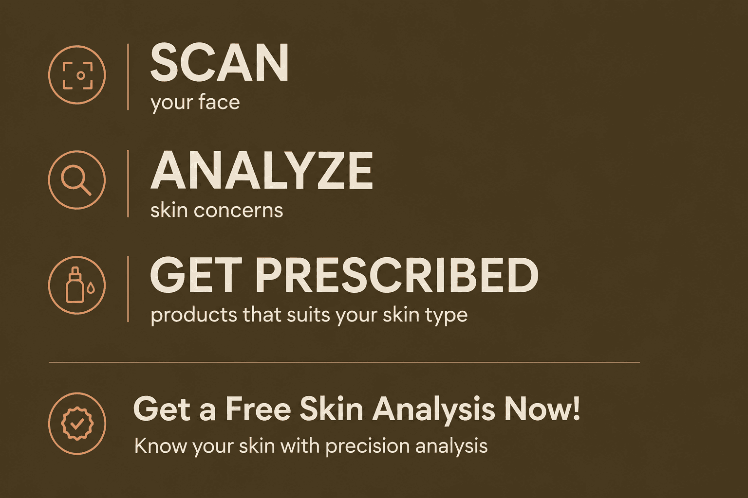 AI skin analyzer for free skin analysis with face scanning, skin concern analysis and personalized skincare recommendations